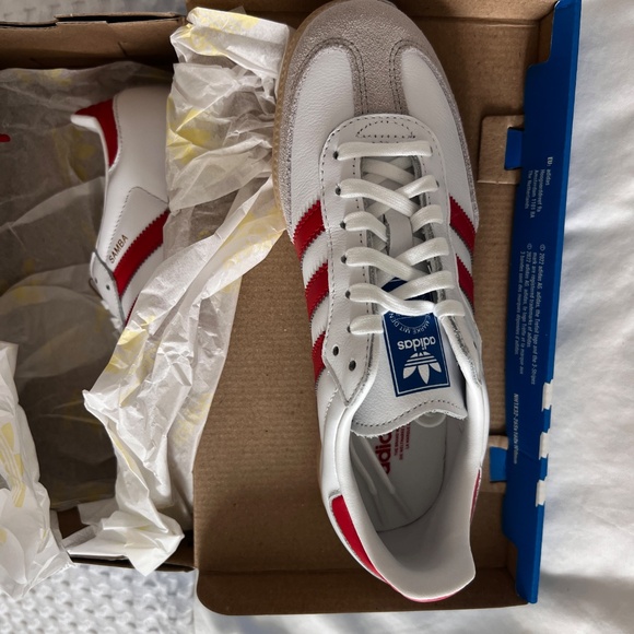 Red and white Adidas Sambas NWT - Picture 6 of 6